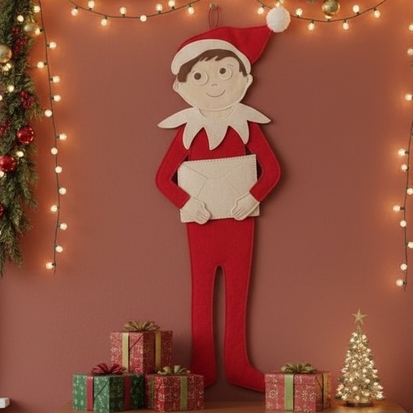 🎅Life Size Pottery Barn Kids Elf on the Shelf Felt Letter/Message Holder-4 ft! - Picture 2 of 12